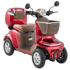 Heavy Duty 4-Wheel Mobility Scooters for Seniors & Adults, 500lbs Capacity, 21.5 Miles 3-Speed Long Range